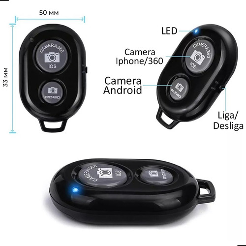 Ring Light Lapela Bluetooth iPhone Android Kit Youtuber