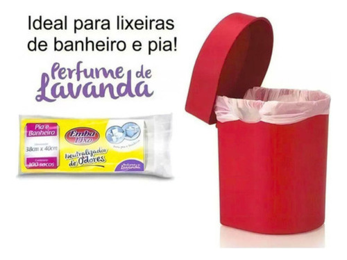 Saco De Lixo Pia E Banheiro Neutra Embalixo Com 100 Unidades