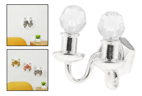 1/12 Escala Mini Lámpara De Casa De Muñecas Lámpara Plata