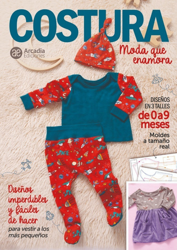 Revista Costura Bebés 0 A 9 Meses Con Moldes Tamaño Real 