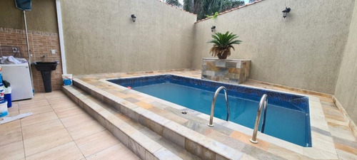 Imagem 3 de 24 de Sobrado Com Sacada Vista Ao Mar, No Jardim Palmeiras, Em Itanhaém, Com Churrasqueira E Piscina