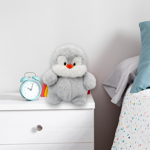 Peluche Mediano De Animales Ultra Suave Y Esponjoso Color Gris