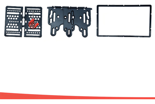 Moldura 2 Din Multimidia Mp5 Scania Painel Aviao E Serie 4 Cor Preto