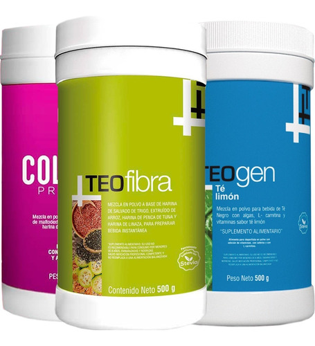 Tripack Colagen Premium + Teofibra + Teogen Limón By Teoma