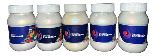 Set De Pintura Tornasol 5 Piezas 100ml C/ Base Agua