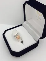 Comprar Sello Anillo Iniciales Dama Mujer Joven- Coronas Plata Y Oro