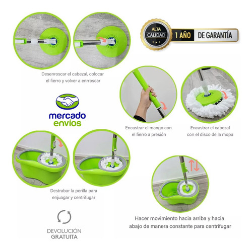 Sprint Mop 360 Sin Trapo!! Eco! Verde