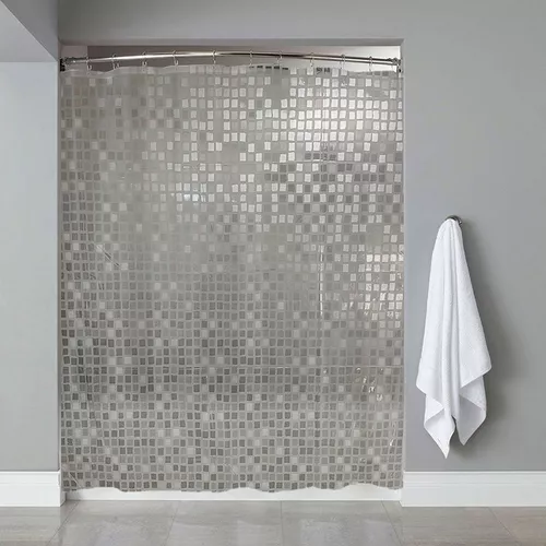 Cortina de baño de plástico transparente grueso