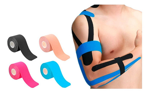 Fita Bandagem Adesiva Elastica Kinesio Kintape 5m Por 5cm Br