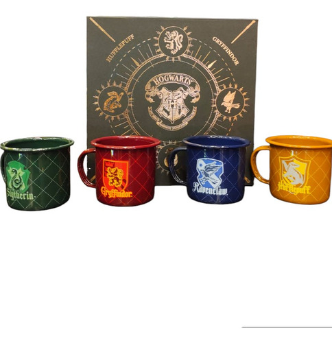 Kit Com 4 Canecas Hp Casas Hogwarts - Imaginarium