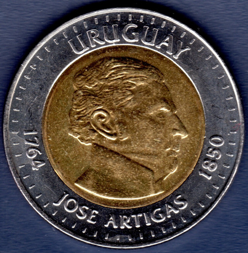 10 Pesos 2000 Moneda D Uruguay Aniversario Muerte De Artigas