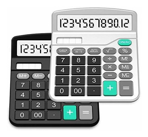 Calculadora De Sobremesa Splaks Estándar Con Energía Dual.