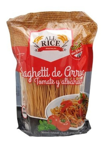 Fideos Spaghetti De Arroz Libre De Gluten Sin Tacc All Rice