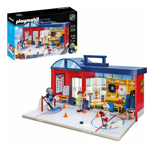 Estadio Maletín 9293 Nhl Portatíl Multicolor Playmobil 71 Generico