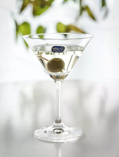 Set de 6 Copas de Cristal Martini 210 ml bohemia