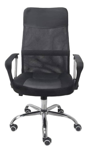 Imagem 1 de 5 de Cadeira de escritório Trevalla TL-CDE-02-1B  preta com estofado de mesh