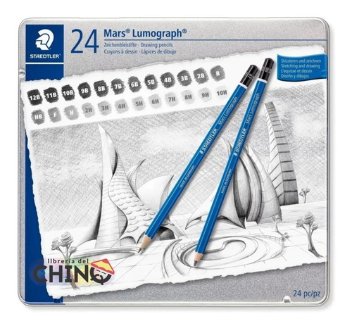 Lata Lapices Profesionales Staedtler Mars Lumograph X24 Grad