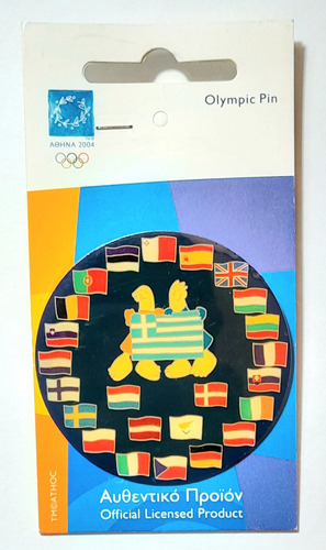 Pin Oficial Juegos Olímpicos Atenas 2004 Banderas Europeas