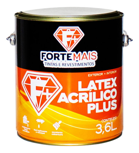 Tinta Látex Acrílica Fosca 3,6l Algodão Egípcio Forte Mais 