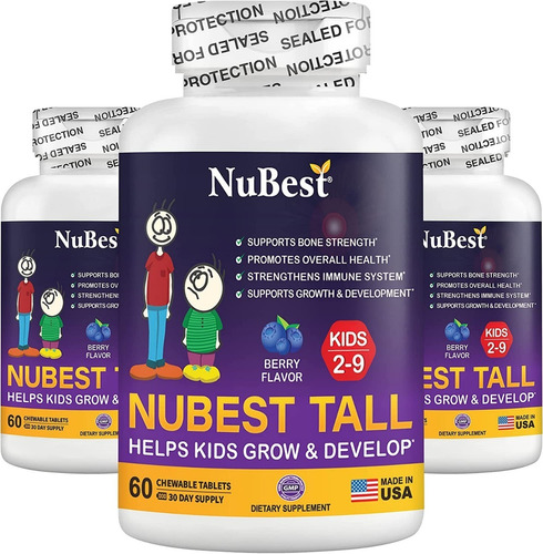 Nubest Tall | Crecimiento Niños | 2 A 9 Años | 3/180 Unidad