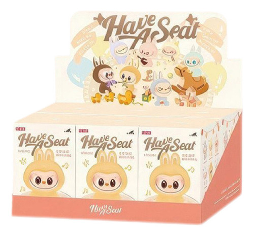 Muñeca De 6 Unidades Para Labubu Macaron Monsters Vinilo Pel