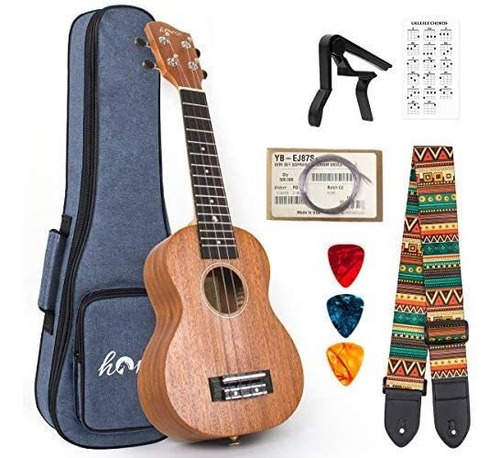 Ukelele Soprono Profesional 21 Para Adulto Kit Correa