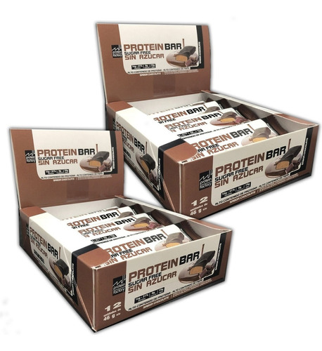 Barras De Proteína Sin Azúcar X 2 Cajas Con 12 Barras En C/u Protein Bar Sugar Free Protein Factory