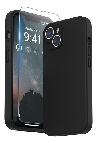 Funda + Protector De Pantalla Para iPhone 14 Plus (negro)