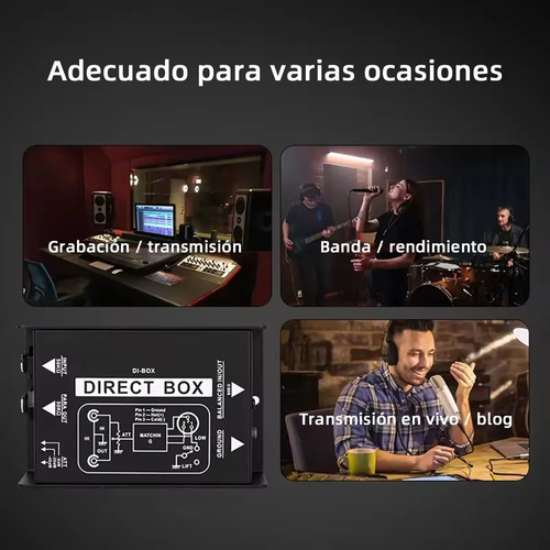 Aislador De Audio Efector Di Caja Directa Pasiva