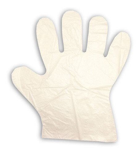 Guantes Descartables De Polietileno 100u - Banfield Talle Único Color Transparente Con Polvo No