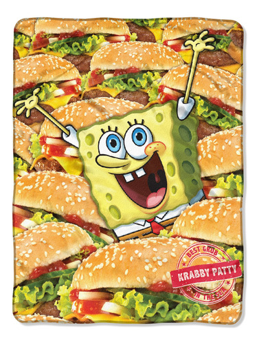 Northwest Manta De Bob Esponja Micro Raschel De 46 X 60 PuLG