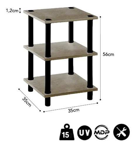 Mesa Lateral Adapt Blanco 56cm - Be Design