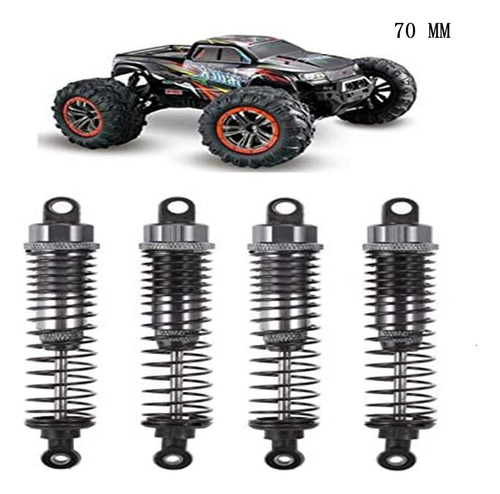 4 Piezas 100mm Amortiguador Ajustable Para Wltoys 1:12 Gris