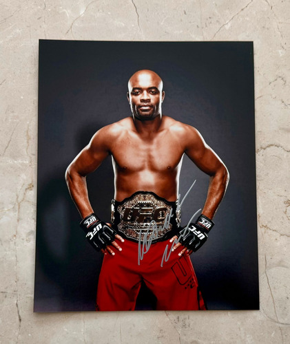 Foto Firmada Anderson Silva Ufc Mma Weidman Cormier