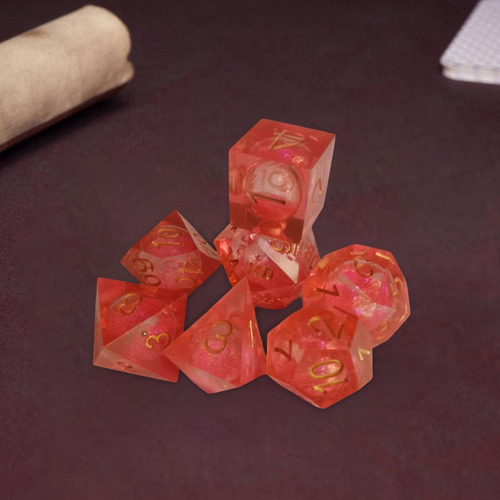 7x Conjunto De Dados De Borda Afiada, Dados De Jogo