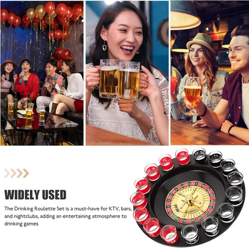 Juego De Ruleta Sosoport Shot Glass Para Beber, D Ruso...