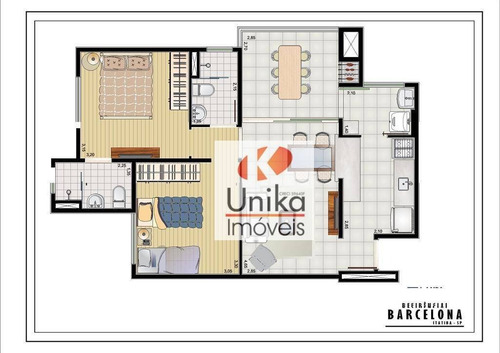 Imagem 4 de 5 de Apartamentos Com 2 Dormitórios À Venda, 52 M² Por R$ 350.000 - Jardim Alto De Santa Cruz - Itatiba/sp - Ap0689