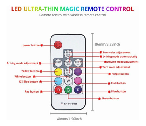 A Tira Faro Led Rgb Con Control Secuencial Drl 60cm Exterior