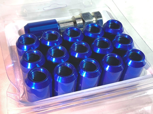 Tuercas Llantas Auto Azules Seguridad 12mmx1.50 Jgo.x16