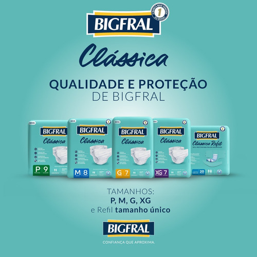 Imagem 4 de 5 de Fralda Bigfral Clássica Tamanho P - 9 Unidades
