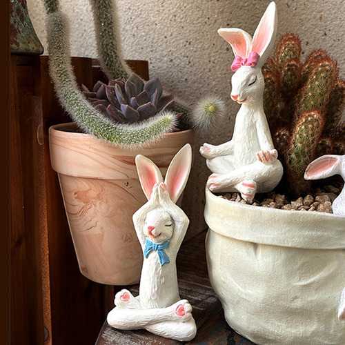 2 Piezas De Estatuas De De , Esculturas De Meditación