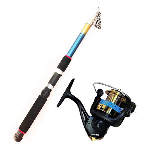 Vara De Pesca 36 Lbs 4,5m Molinete Lambaris Gm3000 10 Rol