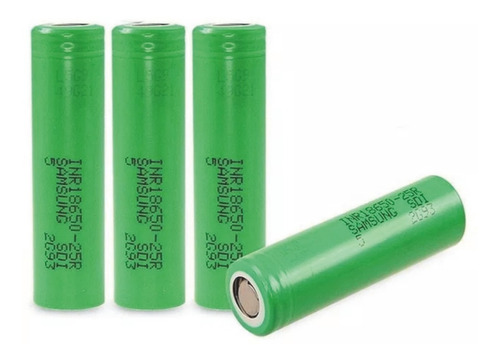 Bateria Pila 18650 X4 Samsung 25r 2500mah 20a 3.7v Baterias