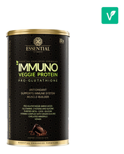 Immuno Veggie Protein (512,4g) Cacao Essential Nutrition