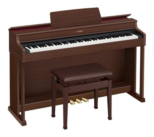 Piano Digital Casio Celviano Ap470 Bn Marrom Ap-470 E Banco