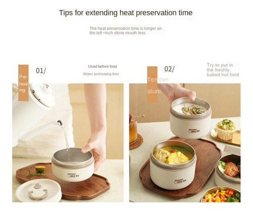Set De 4 Recipientes Para Comida, Fiambrera Isotérmica