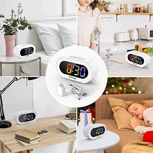 Reacher Reloj Despertador Led Pequeño Y Colorido Con Función