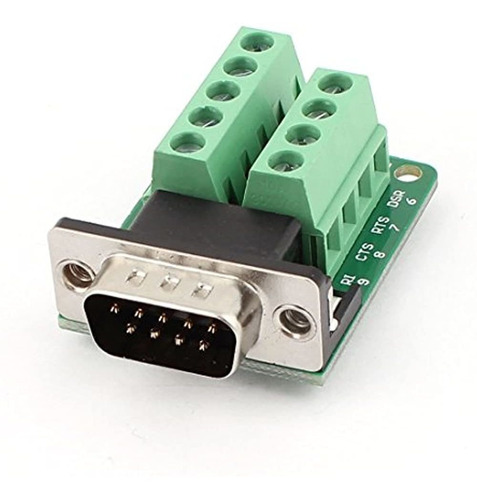 Db9 Dsub Adaptador Macho De 9 Pines Rs232 Al Modulo De Señ