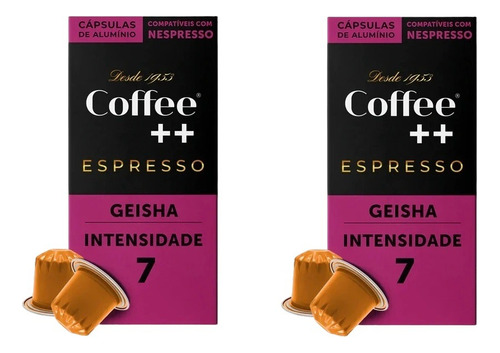 2 Cafés Espresso Cápsula Coffee Mais Geisha Nespresso