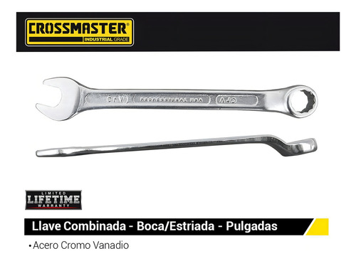 Llave Combinada Boca Estriada 1-1/16 Crossmaster 9962134